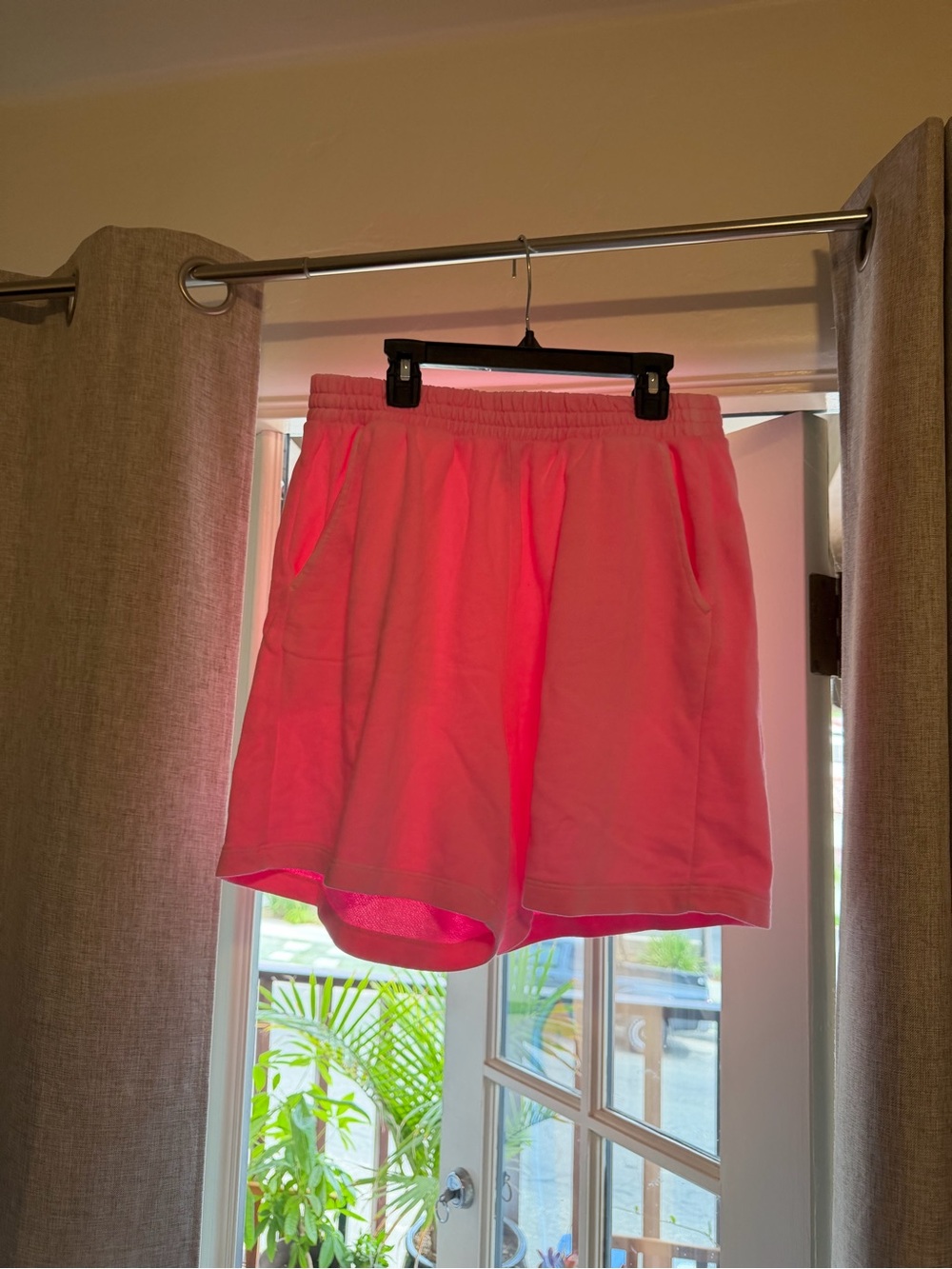 Old Navy Neon Pink Elastic Waist Athletic Shorts with Pockets